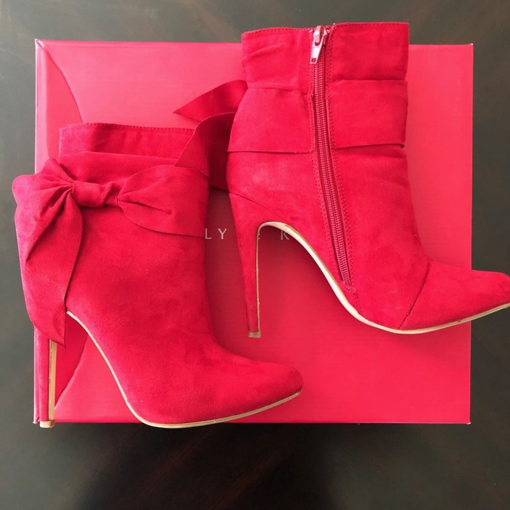 Kelly & Katie Red Ankle Bootie Boots